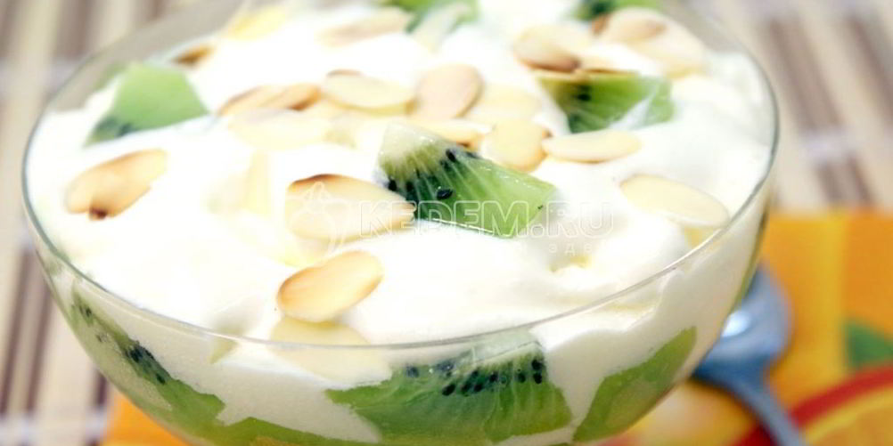 Как приготовить десерт из мороженого киви