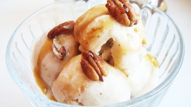 Рецепт Легкое банановое мороженое с кленовым сиропом