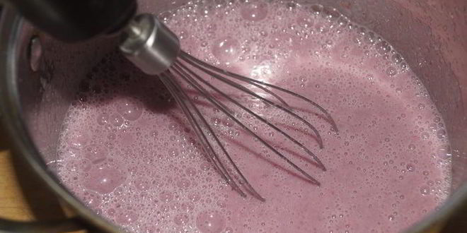 Рецепт молочно-малиновое мороженое