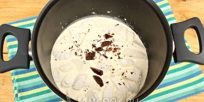 Рецепт мороженое из шоколада и зефира