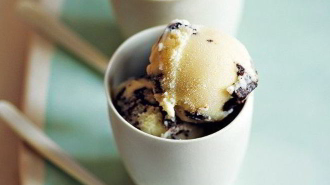 Рецепт Мятное мороженое с кусочками шоколада