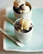 Мятное мороженое с кусочками шоколада