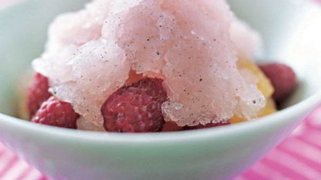 Рецепт Ванильно-грейпфрутовое мороженое гранита со свежими ягодами