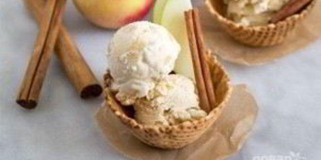 Рецепт яблочное мороженое с корицей