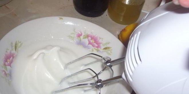 Рецепт мусс из белка, яблок и банана