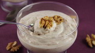 Рецепт Нежный мусс-крем с инжиром и грецкими орехами