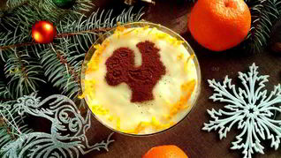 Рецепт Новогодний десерт Петушок