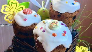 Рецепт Бездрожжевые творожные куличи