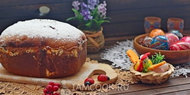 Рецепт быстрый кулич в хлебопечке