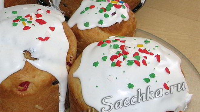 Рецепт Глазурь для пасхального кулича