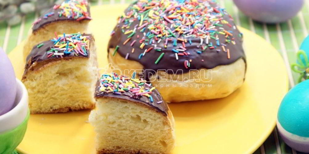 Как приготовить кулич с шоколадной глазурью