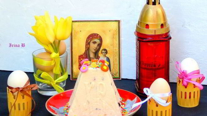 Рецепт Пасха с вяленой клюквой и цукатами