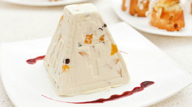 Рецепт Пасха творожная с миндалем и изюмом