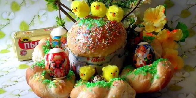 Рецепт пасхальный кулич и булочки-гнездышки
