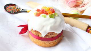 Рецепт Пасхальный кулич с изюмом и цукатами