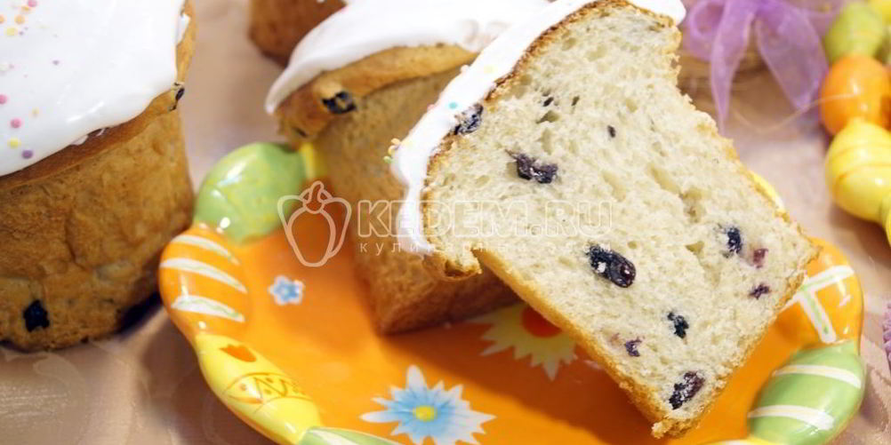 Как приготовить пасхальный кулич с изюмом