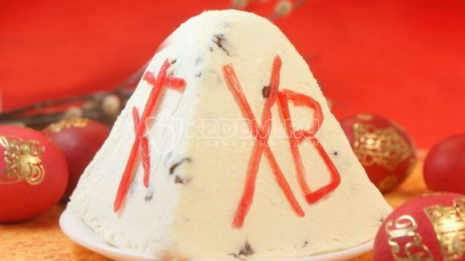 Рецепт Творожная пасха с изюмом