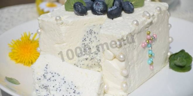 Рецепт творожная пасха с маком без яиц