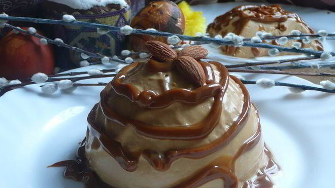 Рецепт Творожная пасха с вареной сгущенкой