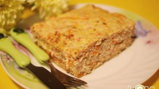 Рецепт Пудинг куриный с морковью и творогом