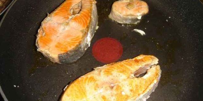 Рецепт семга жареная и десерт