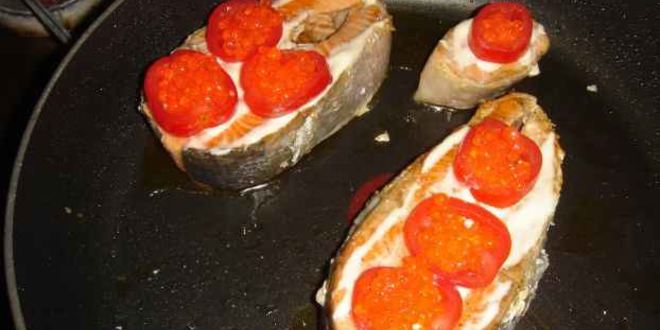 Рецепт семга жареная и десерт