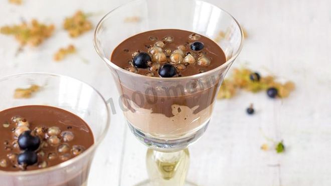 Рецепт Шоколадный пудинг с белой смородиной