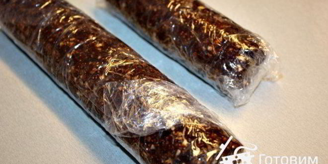 Рецепт сладкая колбаса из сушеного инжира