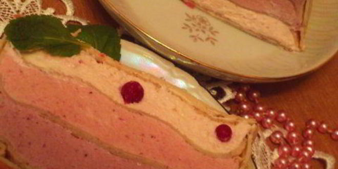 Рецепт блинный террин с ягодно-сливочным суфле