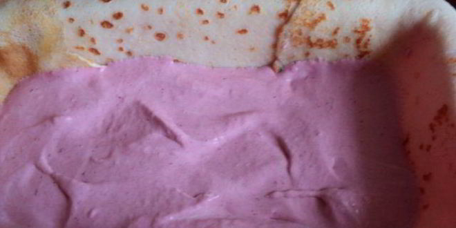 Рецепт блинный террин с ягодно-сливочным суфле