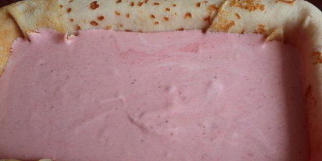 Рецепт блинный террин с ягодно-сливочным суфле