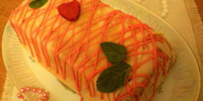 Рецепт блинный террин с ягодно-сливочным суфле