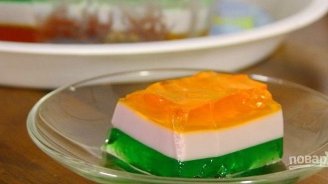 Рецепт Трехслойное желе