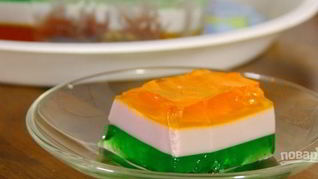 Рецепт Трехслойное желе