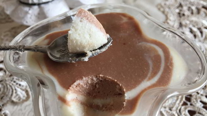 Рецепт Творожное желе Зебра