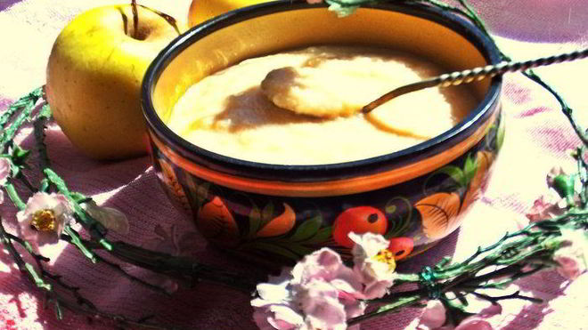 Рецепт Яблочное пюре со сгущенкой