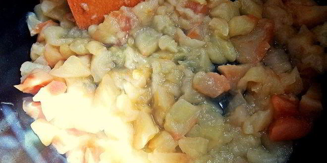 Рецепт яблочное пюре со сгущенкой