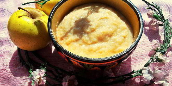 Рецепт яблочное пюре со сгущенкой