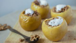 Рецепт Яблоки, фаршированные овсянкой