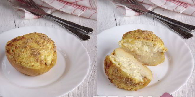 Рецепт яблоко, фаршированное творогом