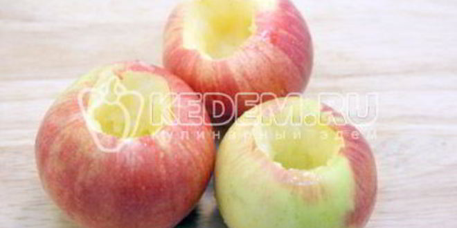 Рецепт запеченные яблоки с медом и кедровыми орехами