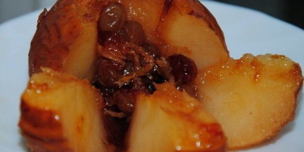 Рецепт яблоки, фаршированные овсянкой