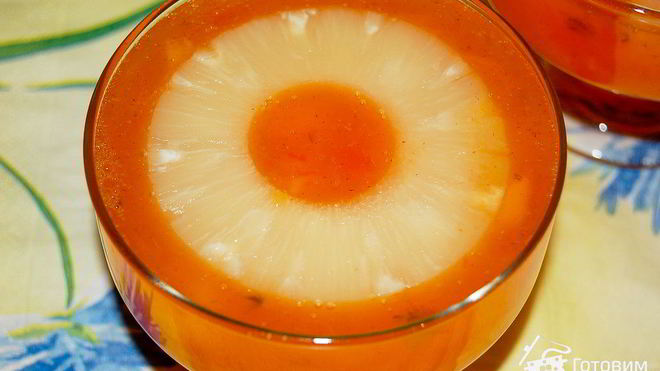 Рецепт Желе из хурмы с ананасами