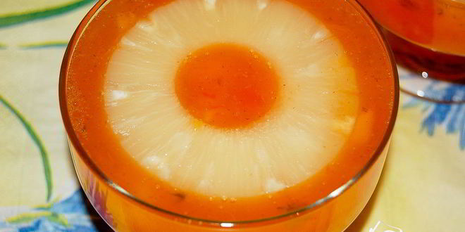 Рецепт желе из хурмы с ананасами