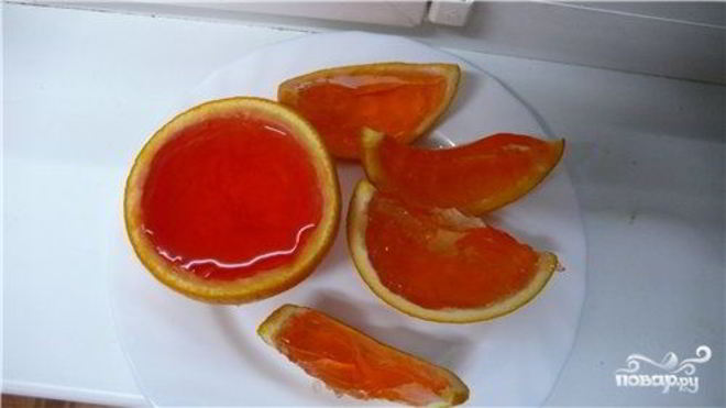 Рецепт Желе в апельсине