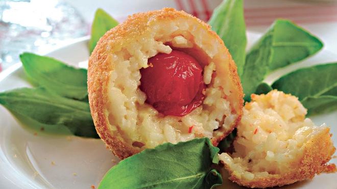 Рецепт Аранчини с помидорами и базиликом