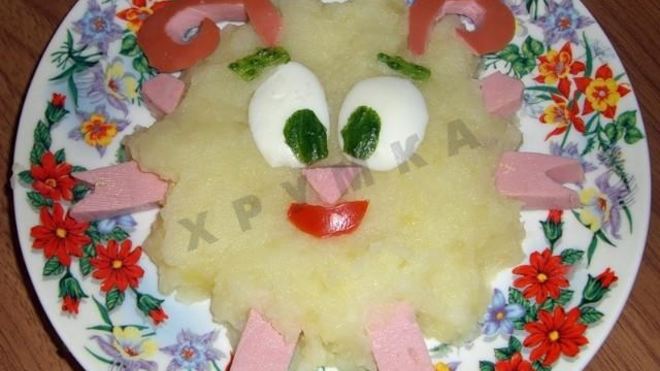 Рецепт Детское картофельное пюре Смешарик