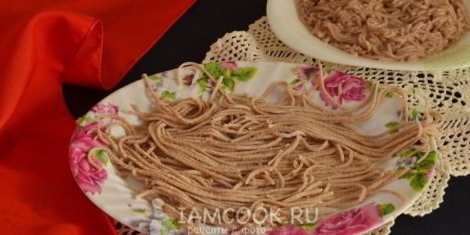 Рецепт домашняя гречневая лапша