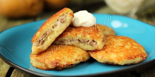 Рецепт драники с мясом