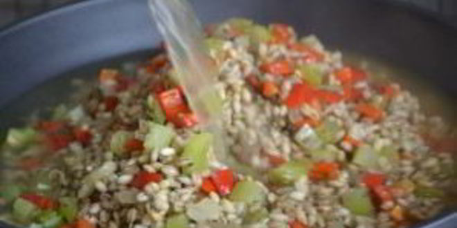 Рецепт гарнир из перловки с овощами